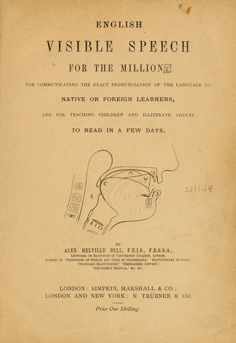 Cover for English visible speech for the million