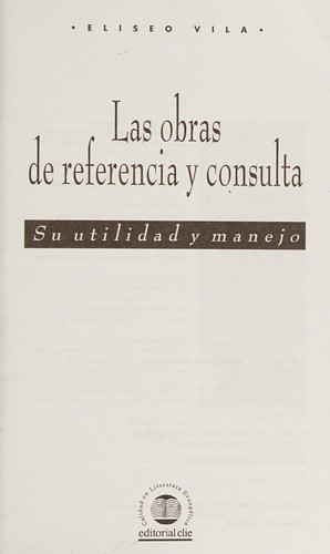 Cover for Las obras de referencia y consulta