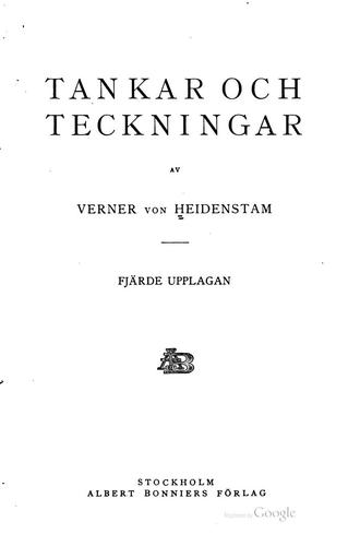 Cover for Tankar och teckningar