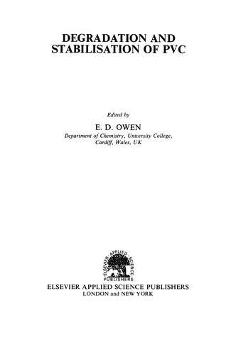 Cover for Degradation and Stabilisation of PVC