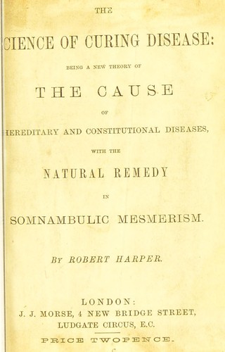 Cover for The science of curing disease
