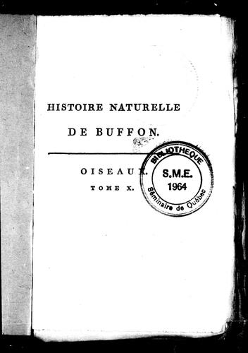 Cover for Histoire naturelle de Buffon