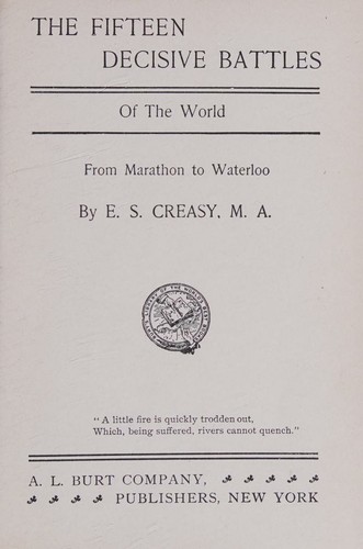 Cover for Fifteen decisive battles of the world