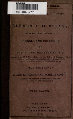 Cover for Elements of botany
