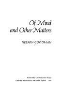 Cover for Of mind and other matters