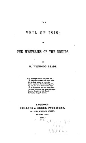 Cover for The Veil of Isis, Or, The Mysteries of the Druids