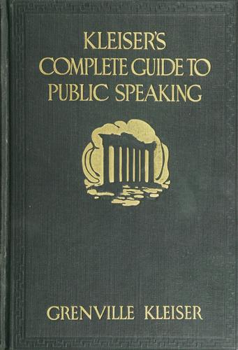 Cover for Kleiser's complete guide to public speaking