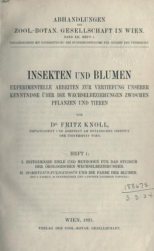 Cover for Insekten und Blumen