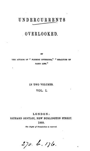 Cover for Undercurrents overlooked, by the author of Flemish interiors