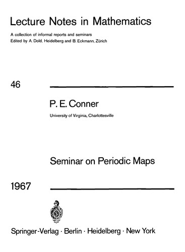 Cover for Seminar on periodic maps