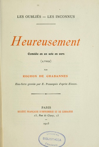 Cover for Heureusement