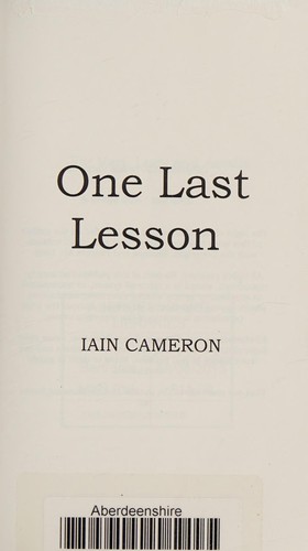Cover for One last lesson