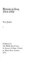 Cover for Britain in Iraq, 1914-1932