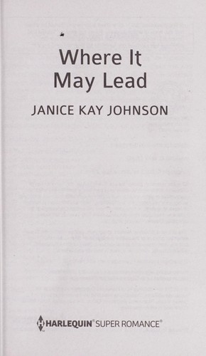 Cover for Where it may lead