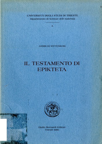 Cover for Il testamento di Epikteta