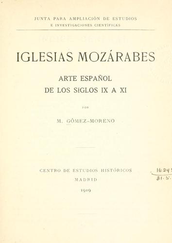 Cover for Iglesias mozárabes
