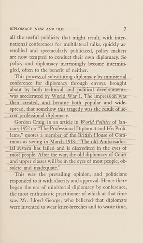 Cover for Diplomacy in the nuclear age