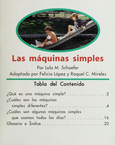 Cover for Las ma quinas simples