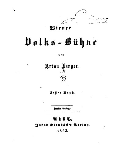 Cover for Wiener Volks-bühne