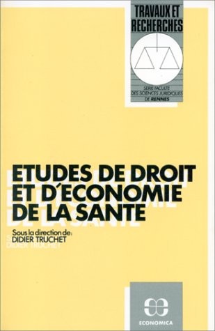 Cover for Etudes de droit et d'économie de la santé