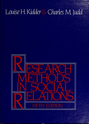 Cover for Research methods in social relations