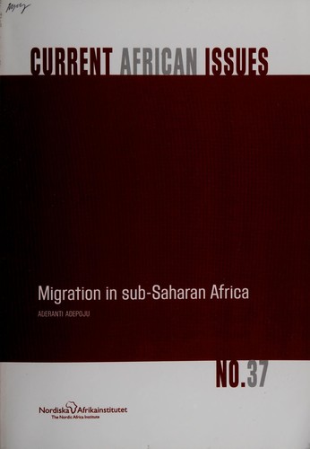 Cover for Migration in sub-Saharan Africa