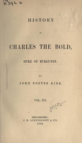 Cover for History of Charles the Bold.