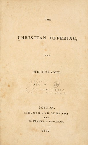 Cover for The Christian offering for MDCCCXXXII