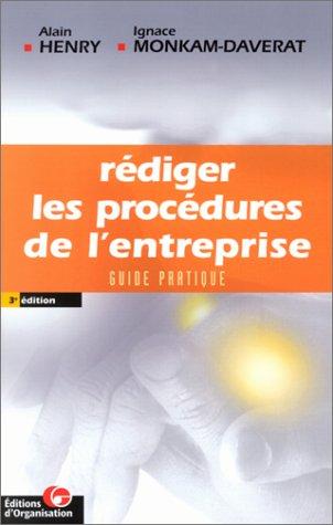 Cover for Rédiger les procédures de l'entreprise