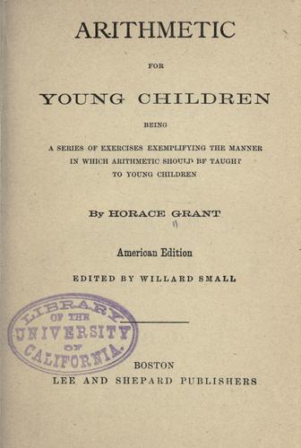 Cover for Arithmetic for young children