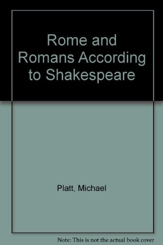 Cover for Rome and Romans according to Shakespeare