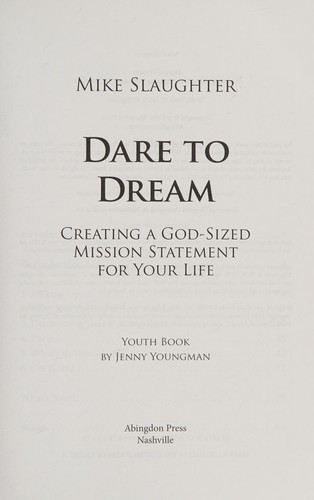 Cover for Dare to Dream Youth Study Edition