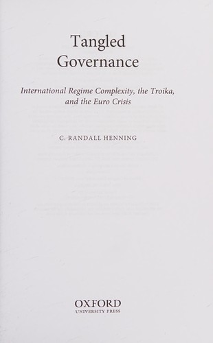 Cover for Tangled Governance