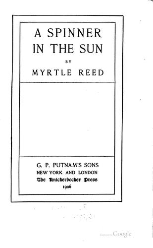Cover for A spinner in the sun