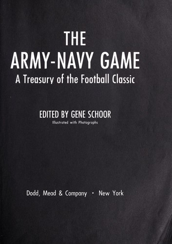 Cover for The Army-Navy game