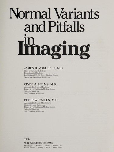 Cover for Normal variants and pitfalls in imaging