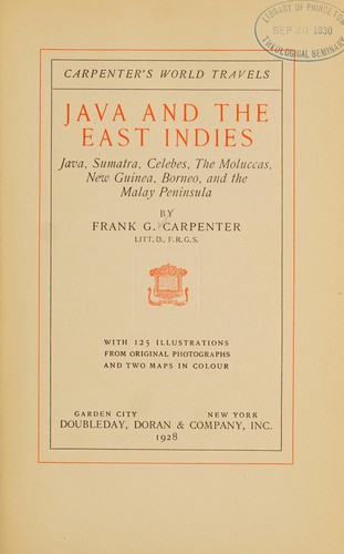Cover for Java and the East Indies