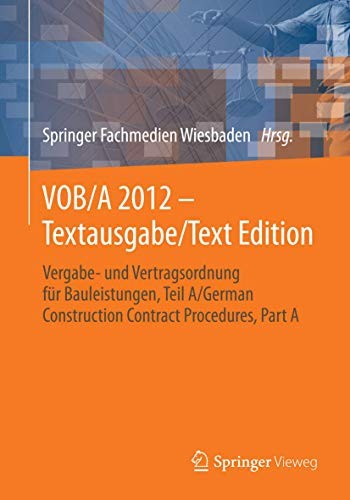 Cover for VOB/A 2012 - Textausgabe/Text Edition