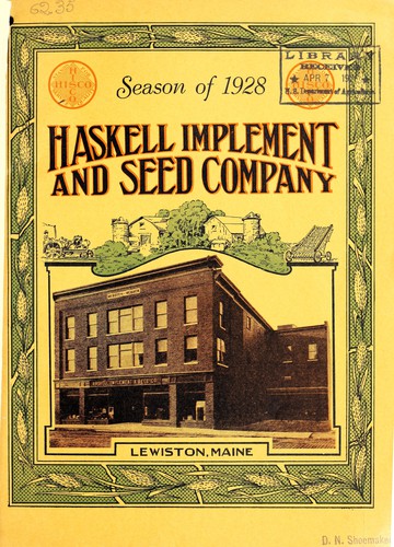 Cover for 1928 catalogue of choice farm, garden and flower seeds, agricultural implements ...