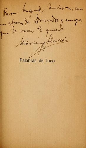 Cover for Palabras de loco