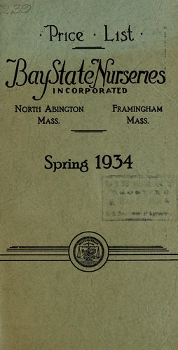 Cover for Price list, spring 1934