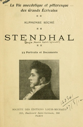 Cover for Stendhal.
