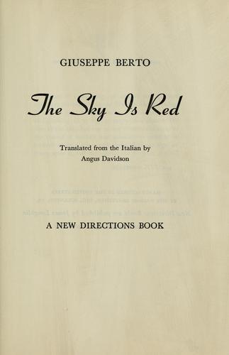 Cover for The sky is red