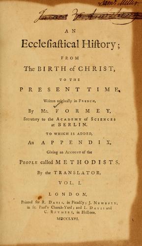 Cover for An ecclesiastical history
