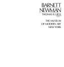 Cover for Barnett Newman
