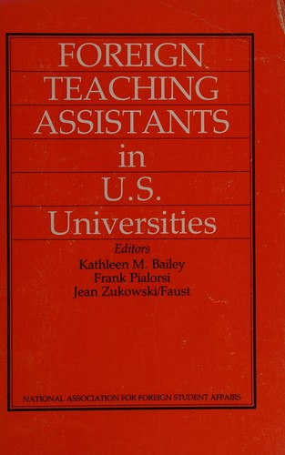 Cover for Foreign teaching assistants in U.S. universities