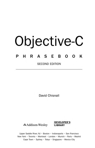 Cover for Objective-C phrasebook