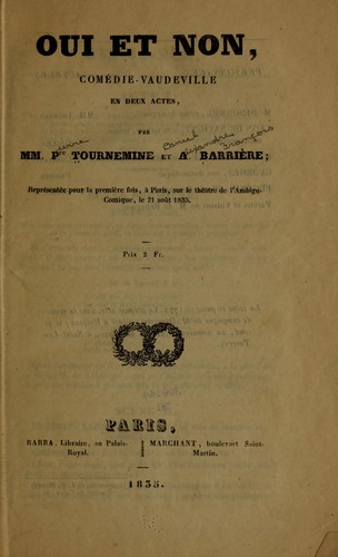Cover for Oui et non