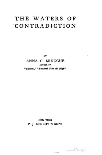 Cover for The Waters Of Contradiction