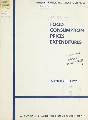 Cover for Food consumption, prices, expenditures